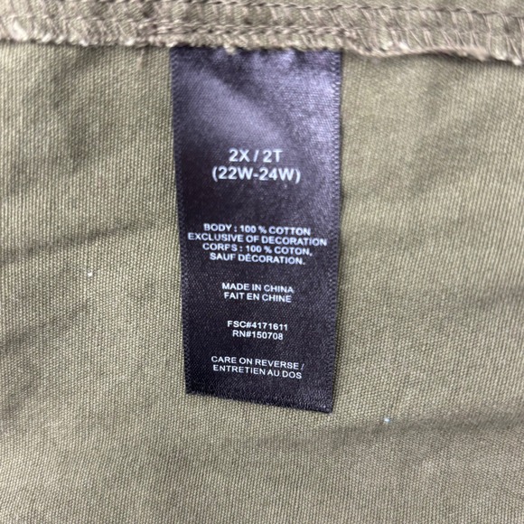 Mark. Womens 2XL Olive Green Floral Embroidered Utility Anorak Jacket Boho - Picture 3 of 13